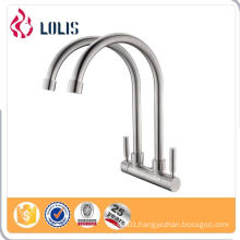 China supplier stainless steel two spout kitchen sink mixer tap